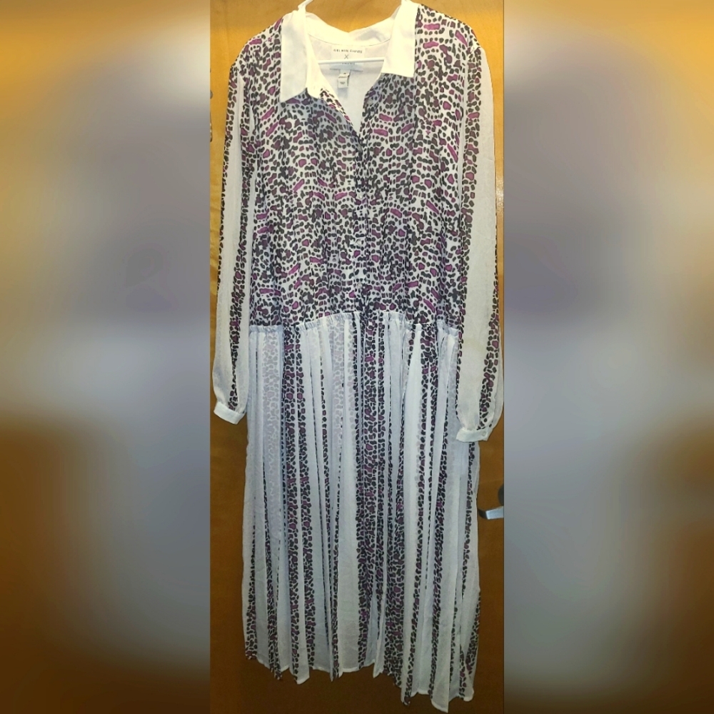 Leopard Print Long Sleeve Dress Plus size 28 4x